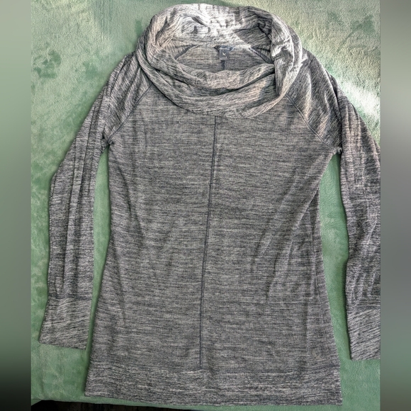 Eddie Bauer Tops - Eddie Bauer Heather Gray Cowl Neck Tunic Women's Large